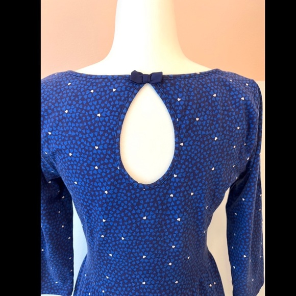 LC Lauren Conrad Dress, blue hearts, skater, Medium - Picture 3 of 6